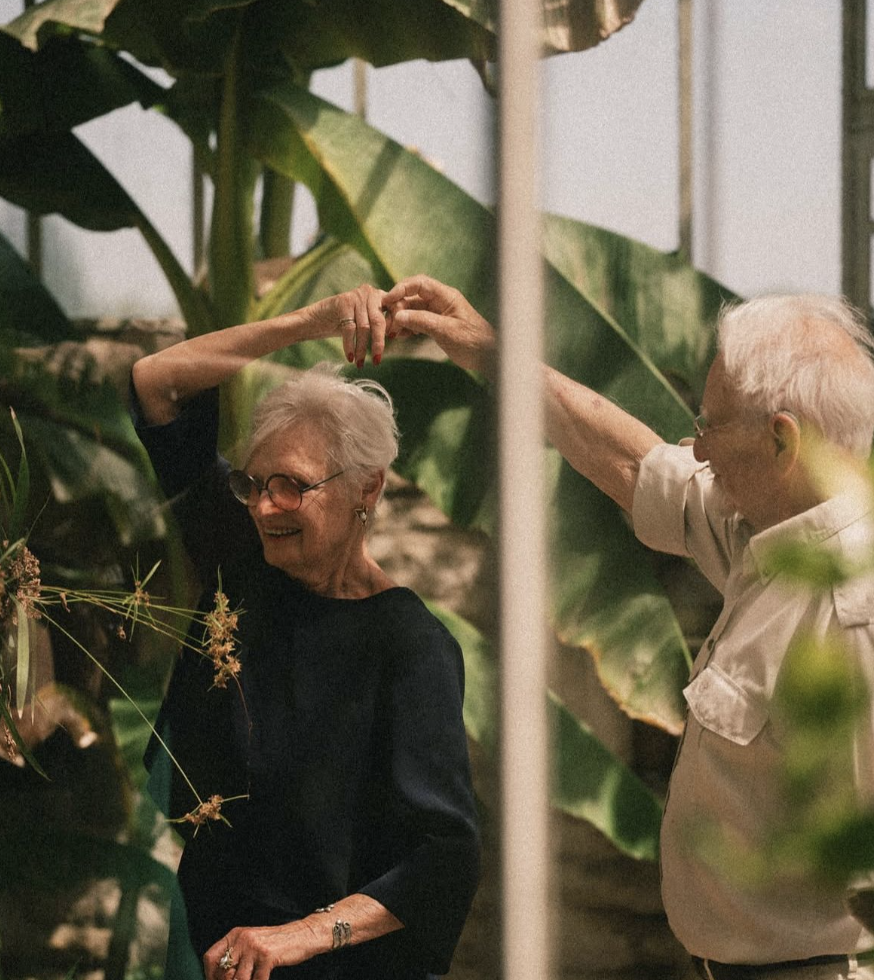 Older couple dancing